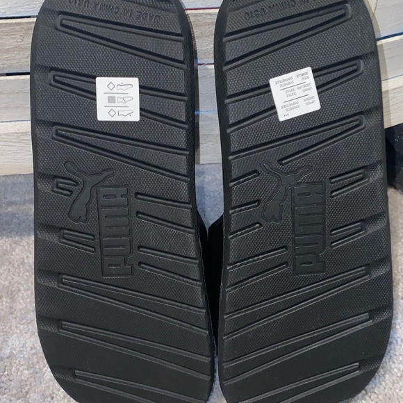 ❤️❤️Puma Slides Cool Cat black white size 10 - Picture 3 of 3